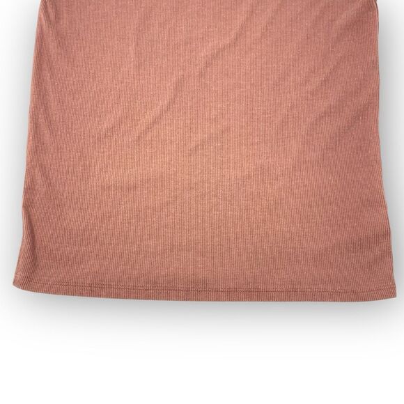 American Eagle AE Ribbed Saltwash V-Neck Baby Tee Rust Pink Women’s Size XL - Picture 4 of 10